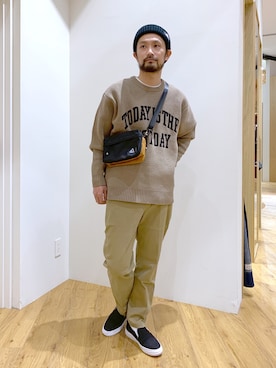 「マイベストコーデ2022」｜「アイテム（スリッポン）」を使った、NAKAJI_BFさん（メンズ・174cm）の冬コーディネート