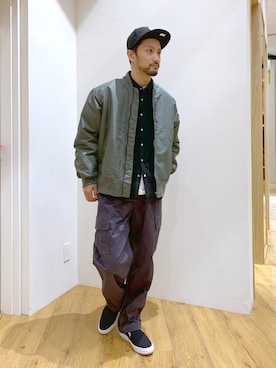 「BAYFLOW(BAYFLOW)」｜「アイテム（ブルゾン）」を使った、NAKAJI_BFさん（メンズ・174cm）の秋コーディネート