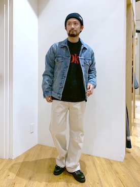 「マイベストコーデ2022」｜「アイテム（デニムジャケット）」を使った、NAKAJI_BFさん（メンズ・174cm）の冬コーディネート