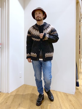 「BAYFLOW(BAYFLOW)」｜「アイテム（ブーツ）」を使った、NAKAJI_BFさん（メンズ・174cm）の冬コーディネート