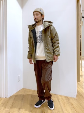 「マイベストコーデ2022」｜「アイテム（スリッポン）」を使った、NAKAJI_BFさん（メンズ・174cm）の冬コーディネート
