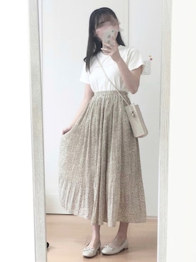 「花柄スカート」｜kaede．さん（レディース・149cm・10代）の夏コーディネート