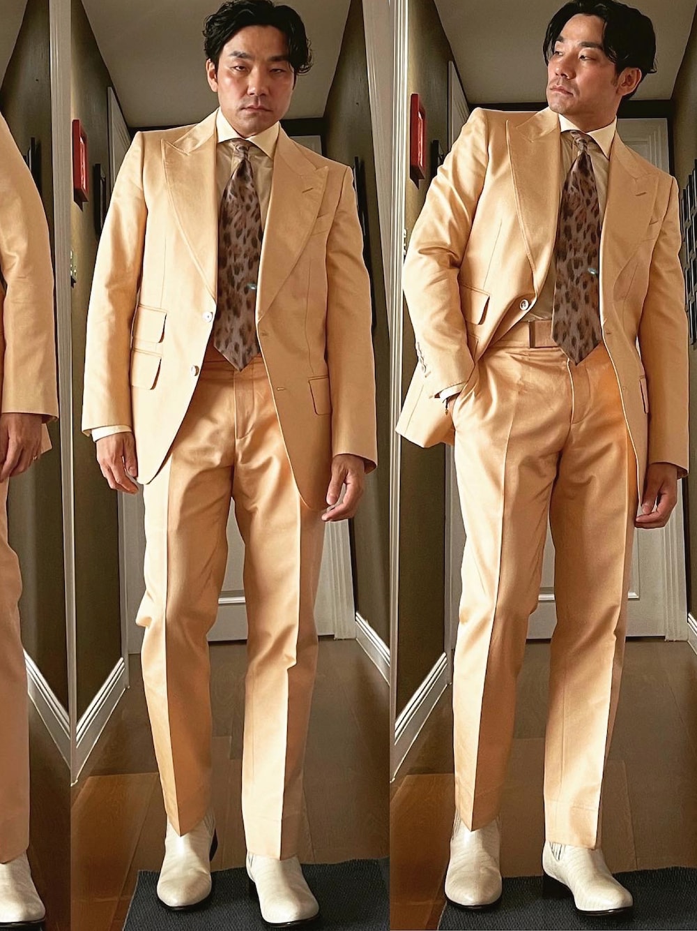 「TOM FORDのアイテム（ネクタイ、その他）」を使った、kennyphkさん（メンズ・170cm）の夏コーディネートの1枚目の写真
