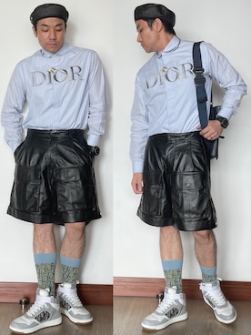 「Dior（ディオール）のアイテム（帽子）」を使った、kennyphkさん（メンズ・169cm）の夏コーディネート