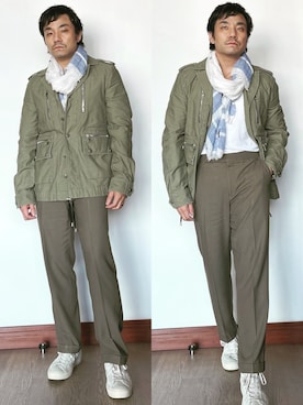 「BALMAIN（バルマン）のアイテム（ジャケット/アウター）」を使った、kennyphkさん（メンズ・169cm）の秋コーディネート