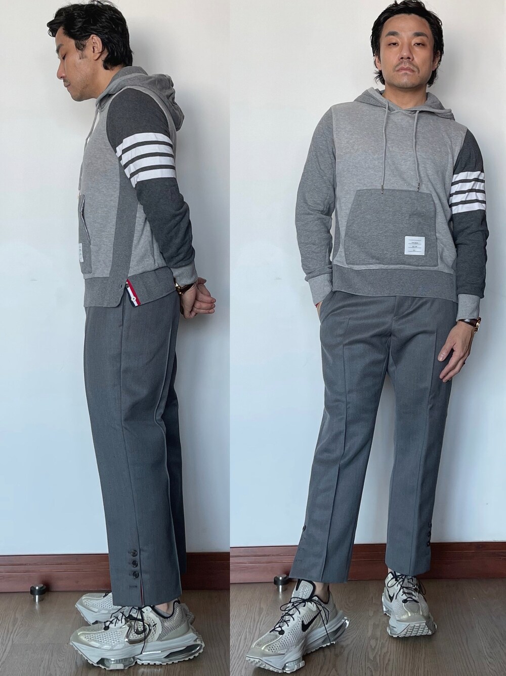 THOM BROWNE トムブラウン スキニー スラック　ボトムス グレー 1 THOM BROWNE トムブラウン スキニー スラック ボトムス グレー 1
