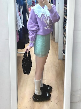 「Heather（ヘザー）のアイテム（バッグ）」を使った、ｋｏｔｏｋａさん（レディース・154cm）の春コーディネート