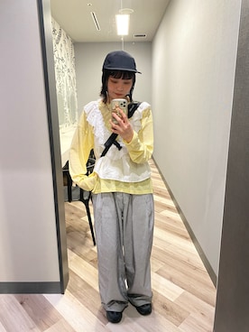 「CIAOPANIC TYPY（チャオパニックティピー）のアイテム（帽子）」を使った、叶雪さん（レディース・159cm）の春コーディネート