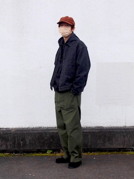「秋のコーデ」｜「UNIQLO（ユニクロ）のアイテム（パーカー）」を使った、杜崎さん（メンズ・174cm）の秋コーディネート