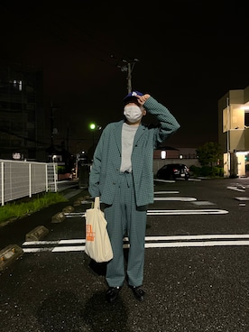 「JOURNAL STANDARD relume（ジャーナルスタンダード　レリューム）のアイテム（セットアップ）」を使った、NNさん（メンズ・165cm）の春コーディネート