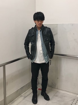 「ALLSAINTS（オールセインツ）のアイテム（その他アウター）」を使った、Yuto  ALLSAINTSさん（メンズ・171cm）の秋コーディネート