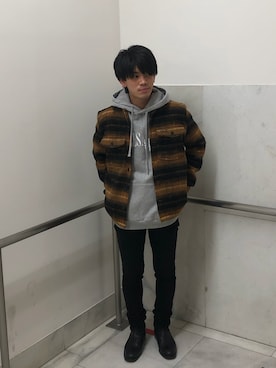 「ALLSAINTS（オールセインツ）のアイテム」を使った、Yuto  ALLSAINTSさん（メンズ・171cm）の冬コーディネート
