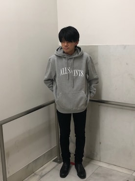 「ALLSAINTS（オールセインツ）のアイテム」を使った、Yuto  ALLSAINTSさん（メンズ・171cm）の冬コーディネート