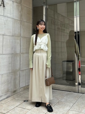 「nomnom（ノムノム）のアイテム」を使った、rinaさん（レディース・161cm）の夏コーディネート