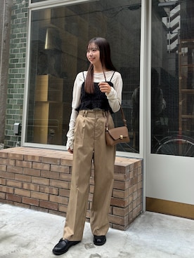「nomnom（ノムノム）のアイテム」を使った、rinaさん（レディース・161cm）の夏コーディネート