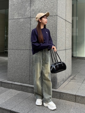 「nomnom（ノムノム）のアイテム」を使った、rinaさん（レディース・161cm）の秋コーディネート