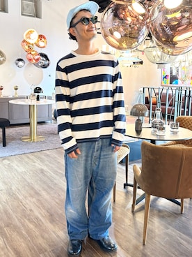「アイテム（デニムパンツ）」を使った、アイアンビンテージさん（メンズ・170cm・40代）の夏コーディネート