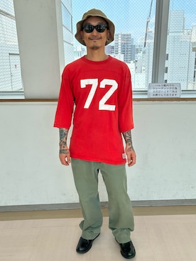 「アイテム（Tシャツ/カットソー）」を使った、アイアンビンテージさん（メンズ・170cm）の夏コーディネート