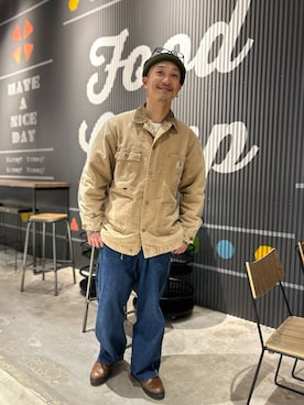 「Lee（リー）のアイテム」を使った、アイアンビンテージさん（メンズ・170cm）の冬コーディネート