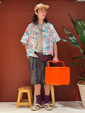 「COLEMAN（コールマン）のアイテム」を使った、bprbeamsさん（メンズ・170cm）の夏コーディネート