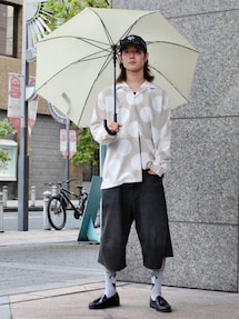 bprbeams(BEAMS MEN)|bpr BEAMSの長傘を使った参考コーディネート