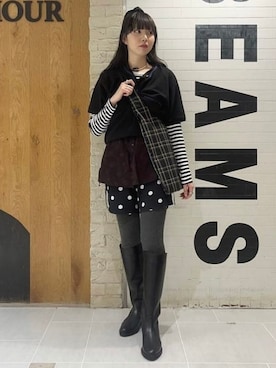 「アイテム（ポーチ）」を使った、bprbeamsさん（レディース・166cm）の秋コーディネート