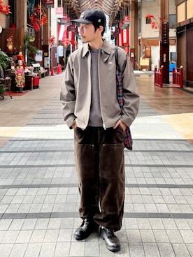 「アイテム（ポーチ）」を使った、bprbeamsさん（メンズ・170cm）の秋コーディネート