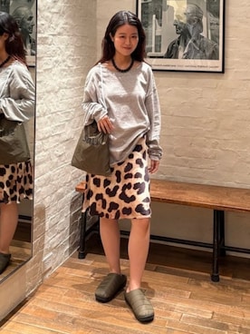 「アイテム（サンダル、グリーン系）」を使った、bprbeamsさん（レディース・157cm）の秋コーディネート