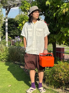 「COLEMAN（コールマン）のアイテム」を使った、bprbeamsさん（メンズ・170cm）の夏コーディネート
