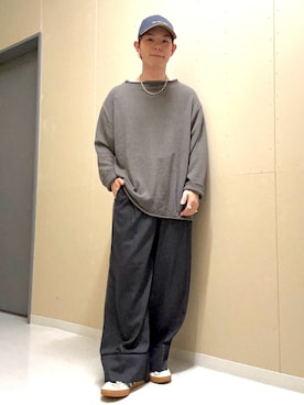 「アイテム（ニット/セーター）」を使った、kai0053さん（メンズ・166cm・20代）の夏コーディネート