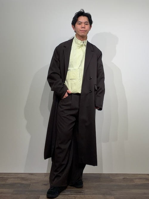 DAKS ブラック ダブルブレスト マキシ丈 ロングコート sullen ロング丈ダブルブレストコート - ブラック | ZARA Japan / 日本