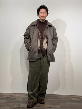 「アイテム（ブルゾン）」を使った、kai0053さん（メンズ・166cm）の秋コーディネート