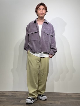 「アイテム（ブルゾン）」を使った、kai0053さん（メンズ・166cm）の秋コーディネート