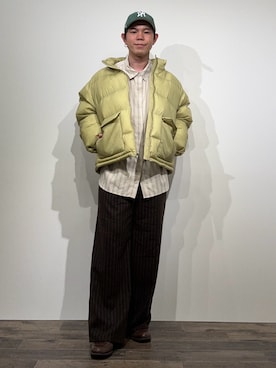 「SENSEOFPLACE」｜「アイテム（帽子）」を使った、kai0053さん（メンズ・166cm）の秋コーディネート