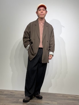 「SENSEOFPLACE」｜「アイテム（帽子）」を使った、kai0053さん（メンズ・166cm）の秋コーディネート