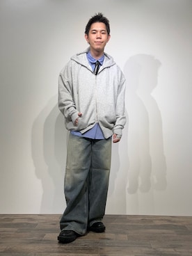 「アイテム（ネクタイ）」を使った、kai0053さん（メンズ・166cm）の秋コーディネート