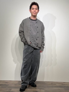 「アイテム（カーディガン/ボレロ）」を使った、kai0053さん（メンズ・166cm）の秋コーディネート