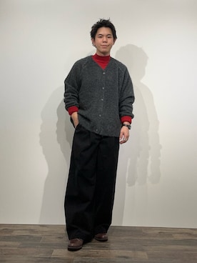 「アイテム（カーディガン/ボレロ）」を使った、kai0053さん（メンズ・166cm）の秋コーディネート
