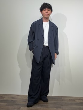 「SENSE OF PLACE by URBAN RESEARCH(センスオブプレイスバイアーバンリサーチ)のコットンスムースショートスリーブ Tシャツ(Tシャツ/カットソー、ホワイト系)」を使った、kai0053さん(メンズ・166cm)の春コーディネート