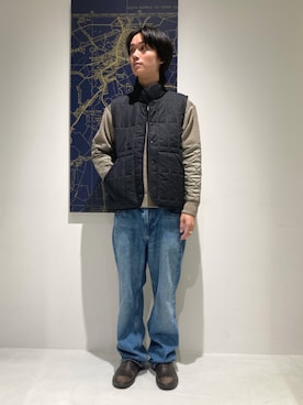 「アイテム（ベスト）」を使った、Lavenham ミント神戸さん（メンズ・168cm）の秋コーディネート