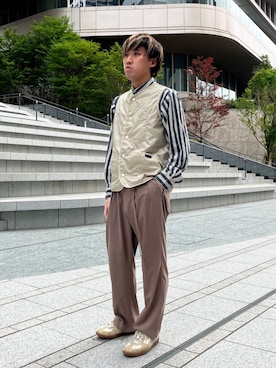 「LAVENHAM（ラベンハム）のアイテム」を使った、Lavenham　ニュウマン高輪さん（メンズ・172cm）の春コーディネート