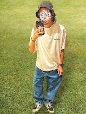 「HELLY HANSEN(ヘリーハンセン)のアイテム」を使った、クソテキトーさん(メンズ・170cm)の夏コーディネート