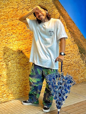 「STUSSY（ステューシー）のアイテム」を使った、クソテキトーさん（メンズ・170cm）の秋コーディネート