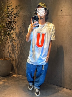 「no brand（ノーブランド）のアイテム」を使った、クソテキトーさん（メンズ・170cm）の夏コーディネート