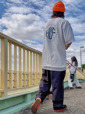 「HUF（ハフ）のアイテム」を使った、クソテキトーさん（メンズ・170cm）の夏コーディネート