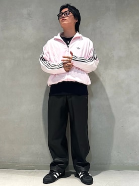 「アイテム（ジャージ）」を使った、reiiさん（メンズ・163cm）の秋コーディネート