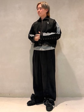 「adidas（アディダス）のアイテム（ジャケット/アウター）」を使った、reiiさん（メンズ・163cm）の冬コーディネート