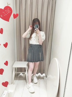 「サマーニット」｜あかりさん（レディース・152cm・20代）の夏コーディネート