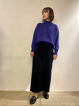 「リブスカート」｜Echikafit東京さん（レディース・157cm）の秋コーディネート