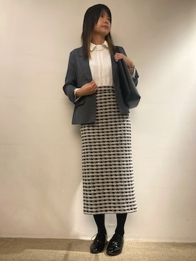 「BRICK HOUSE by TOKYO SHIRT」｜「アイテム（ジャケット/アウター）」を使った、Echikafit東京さん（レディース・166cm）の冬コーディネート